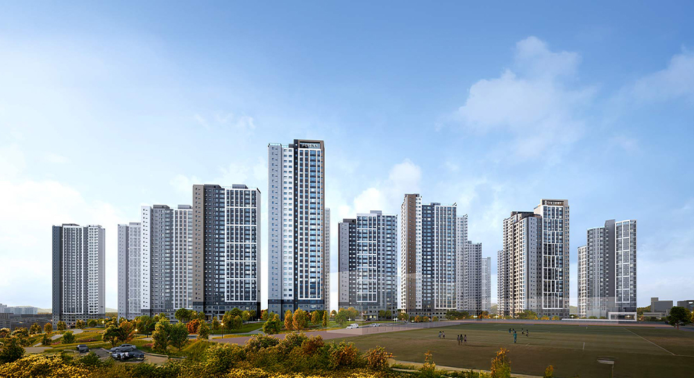 포레나더샵 인천시청역 전체 조감도 및 마스터플랜